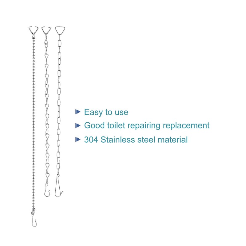 MECCANIXITY Toilet Flapper Chain, 22cm 26cm 3 Styles Toilet Handle