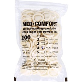 FINGERLING Latex Surgical Steel Size 4 Pack of 100