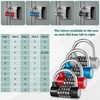 Shimeyao 4 Pcs 5 Letter Combination Lock Heavy Duty Gym