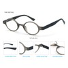 MODFANS 4 Pack Round 1.5 Reading Glasses Women Men,Retro Matte