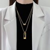 Gold Layered Necklace for Women Gold Pendant Necklace for Winter