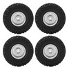 4pcs 55mm Front Rear Rubber Tires and 24 Hole Wheel