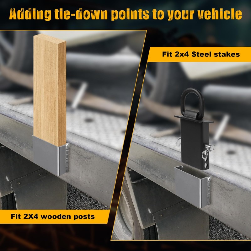 MJHHAPY 10 Pcs Heavy Duty Weld On Trailer Stake Pockets
