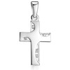 Materia 925 Silver Cross Pendant with 5 Zirconia for Necklace