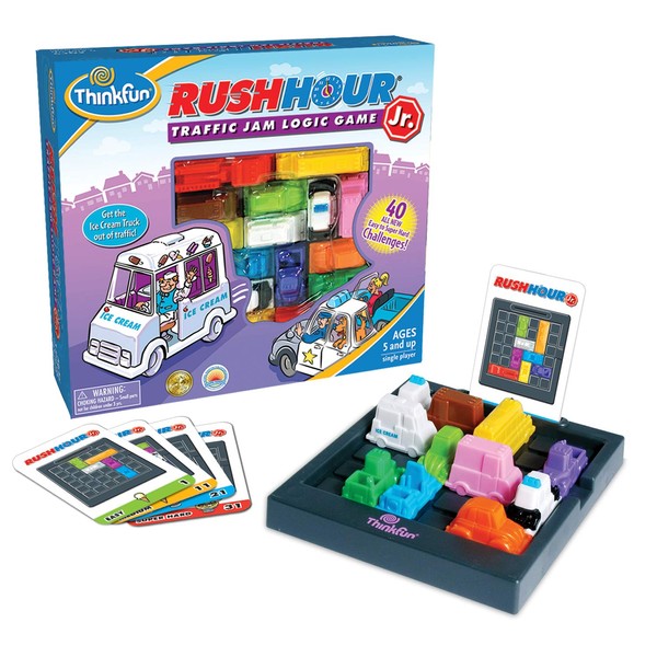 ThinkFun Rush Hour Junior Traffic Jam Logic Game and STEM Toy for Boys and Girls Age 5 and Up - Junior Version of the International seller Rush Hour