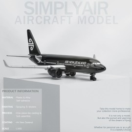 SimplyAir 1/400 Air New Zealand Airplane Model Kits Plastic Airplane Model for Collection and Display