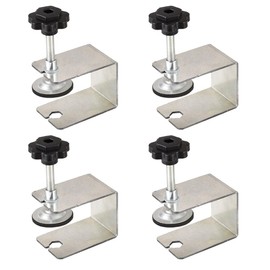 4 Pieces Front Installation Clamp, Heavy Duty Drawer Fixing Clip, Stainless Steel Cabinet Hardware Device for Drawer, Cupboard and Cabinet (Silver)