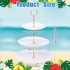 Willinglong 3 Tier Hawaiian Cupcake Stand Decorations Set Plastic Dessert