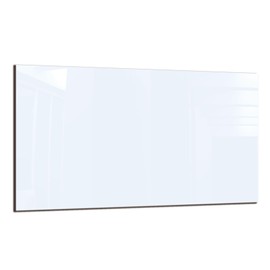 DAIFURONGE Tempered Glass Backsplash for Kitchen, White, 30"x16"