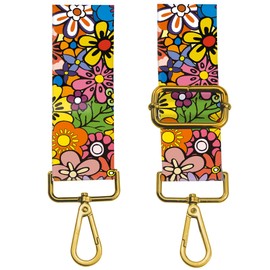 BeauBeast Purse Strap Replacement Crossbody 2" Wide Shoulder Strap, Cute Handbag Strap Bag Strap Replacement Belts Adjustable Cute Colorful Flowers