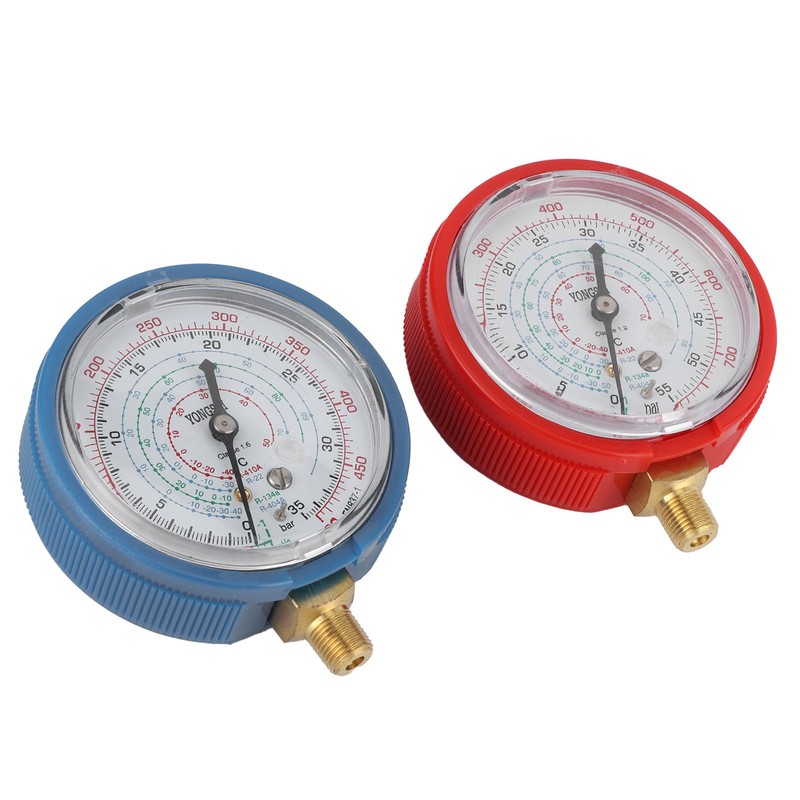 Air Conditioning Fluoride Pressure Gauge High/Low Pressure Meter AC Repairing