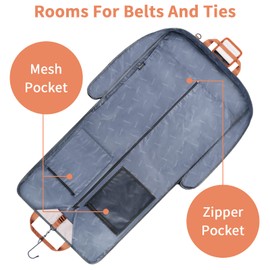 Mancro Carry On Garment Bag for Travel, Suit Bags for Men Travel Business Trips with Shoulder Strap,Waterproof Foldable Suit Carrier Gift for Men Women, 2 in 1 Suitcase,Beige