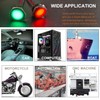 2PCS 16mm Metal Indicator Light, 12-24V AC/DC 20mA Waterproof IP67