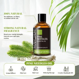 MAYJAM Pine Needles Essential Oil - 1.01 Fl.oz - Premium Grade Essential Oils for Home Diffusers Skin Care - Pine Needles Oil for Soap Candle Making Scent