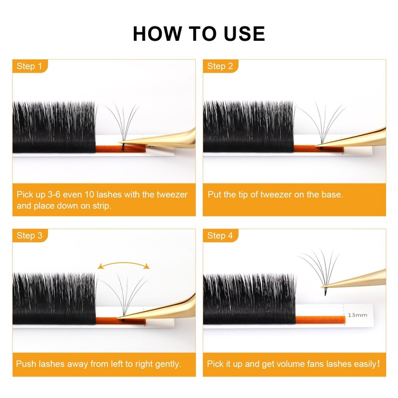 NAGARAKU Eyelash Extensions 3D-10D Volume, Ultra Fine, Light, Natural, Soft,