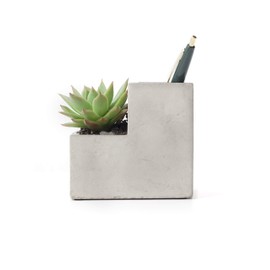 Kikkerland Concrete Planter and Desktop Stationery Organiser (Small)