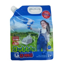 Concentrated Bubble Liquid Refill Pack 1 Pack of 67.6oz(2000ML) Bubble Gun for Fun, Suitable for All Series of Children's Toy Bubble Guns, Bubble Gun Replenishment Liquid (1 Pack of 67.6oz(2000ML))