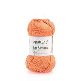 Knitting 100% Bamboo Yarn Wool - Worsted Aran 100g Ball - Bamboo Yarn for Knitting and Crochet - 100g / 175 m (191yds) (19 Orange)