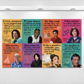 Nepnuser Hispanic Heritage Month Photo Booth Backdrop Famous Hispanic People Decoration School Classroom Porch Front Indoor Outdoor Wall Decor-5.9×3.6ft