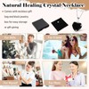 Crystals Obsidian Chain Healing Stone Pendant Necklace Love Heart Pendant