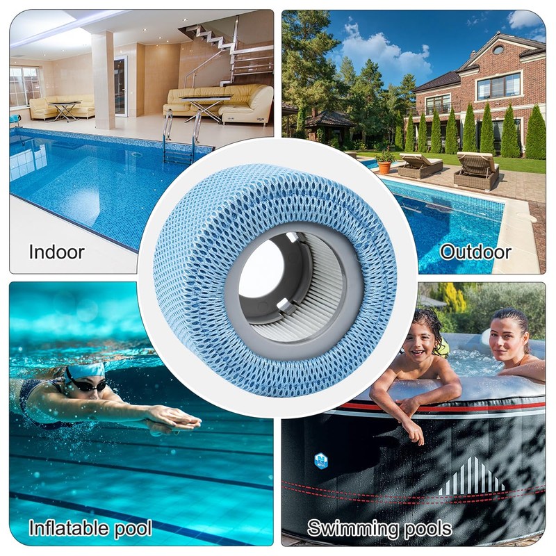 WuYan 2pcs Hot Tub Filters and 2pcs Mesh Cover for