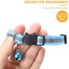 MJIYA Reflective Cat Collar with Bell, Breakaway Grid Collar with