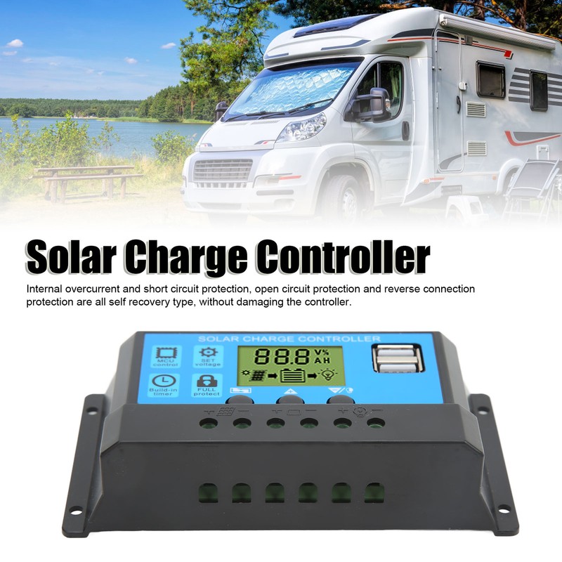 12V 24V Solar Charge Controller USB PWM Photovoltaic Solar Panel