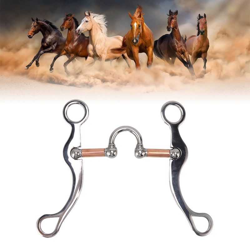 Horse Snaffle Bit Stainless Steel Rose Gold Plated Horse Gag
