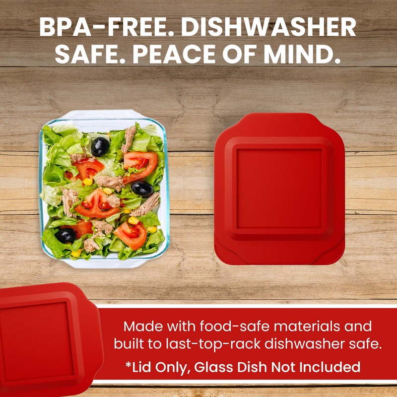 Replacement Lid fits Pyrex 2-Quart 8" x 8" Glass Baking