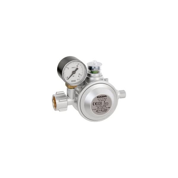 GOK Gas Regulator with Pressure Gauge for Commercial and Private