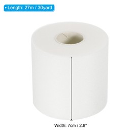 PATIKIL 30 Yard x 2.8 Inch Badminton Grip Cushion Wrap, 2 Pack PE Tennis Racket Grip Tape Backing Film Handle Anti Skid Cushion Accessories, White