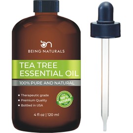 Tea Tree Essential Oil - Huge 4 FL OZ - 100% Pure & Natural – Premium Natural Oil with Glass Dropper (Tea Tree)