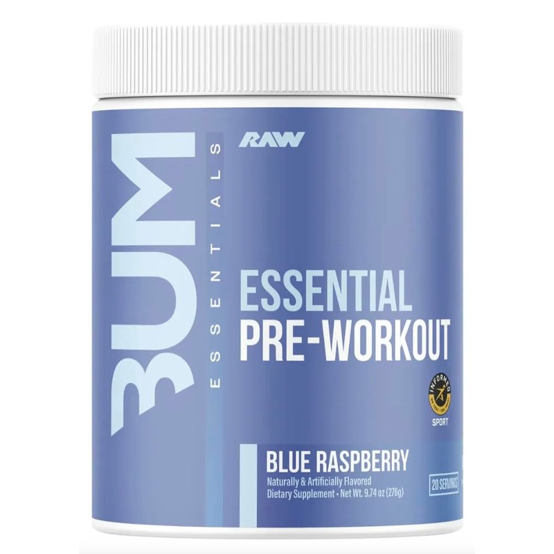 RAW Cbum Essential, Suplemento Esencial para Rendimiento 20 Serv (Blueraspberry)