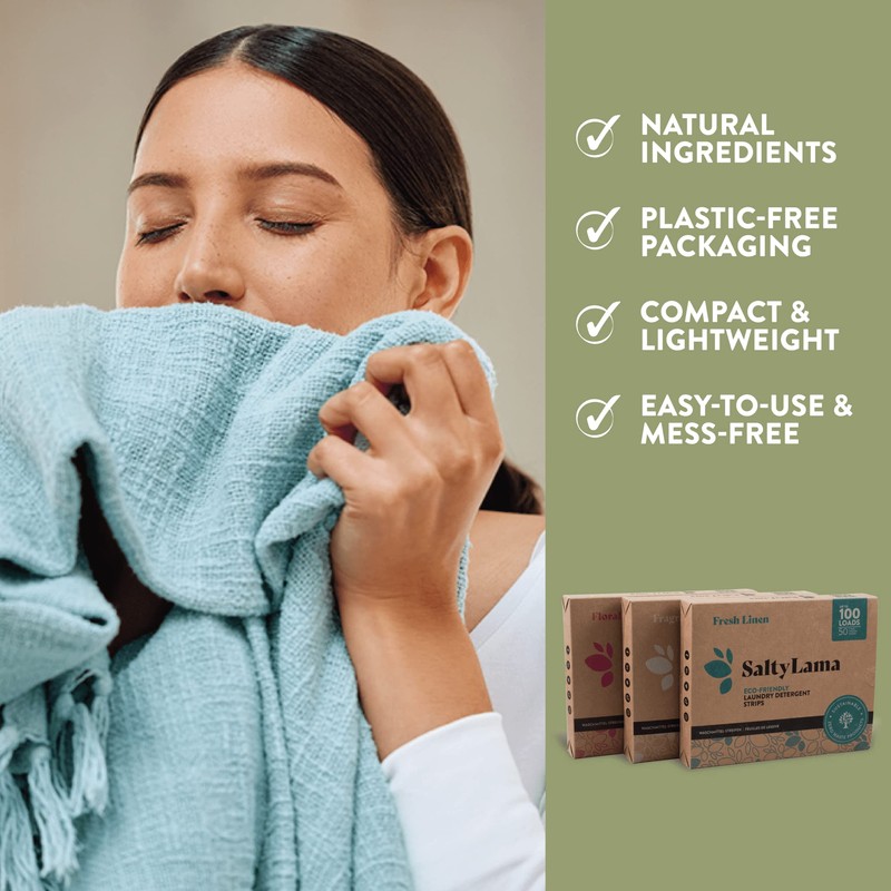 SaltyLama Laundry Detergent Sheets - Easy to Use - Fast
