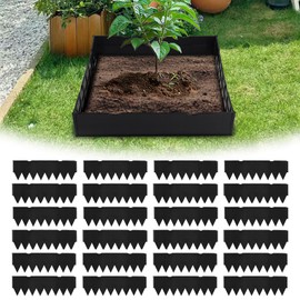 6 Pack 16 Inch Square Planting Rings Edging Moisture Retention and Protecting Plants & Vegetables 4.92-Inch Deep Watering,