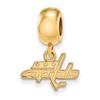 Washington Capitals Bead Charm Extra Small (3/8 Inch) Dangle (Gold
