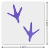 MAGJUCHE Chicken Footprints Stencil 6 Inches, Reusable Chicken Tracks Stencil