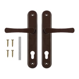 ADGO Door Handle Set, Door Handle, Front Door Handle, Door Handle Set, Inside, 90 mm, Door Handles, Long Plate Set, Profile Cylinder, Room Doors, Door Handles, Interior Doors