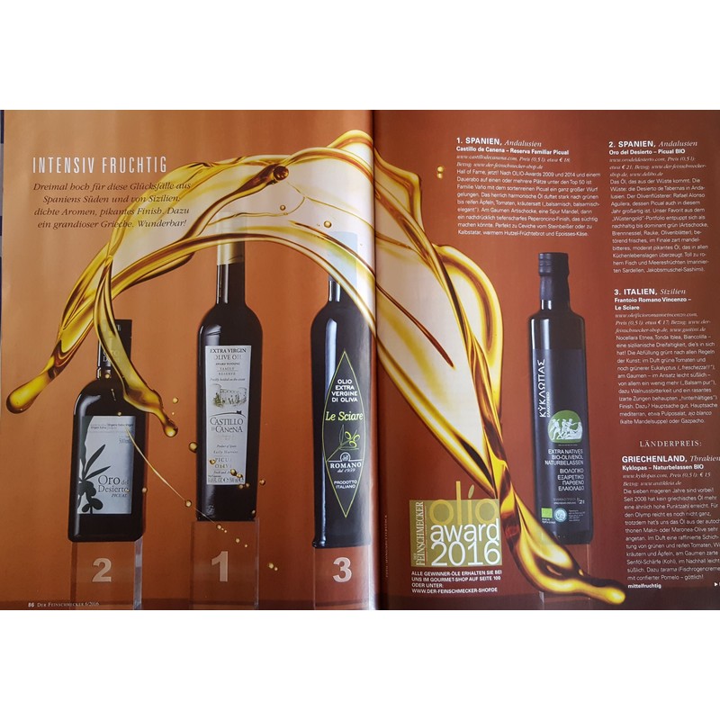 Oro Del Desierto Picual - Organic Gourmet Extra Virgin Olive