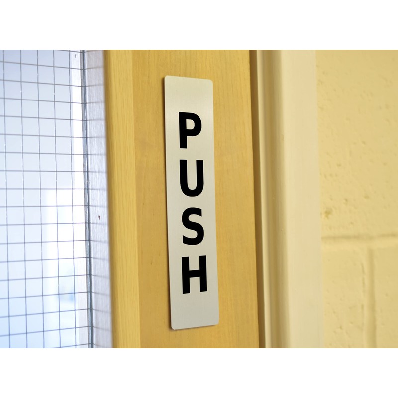 Pair of Push & Pull Adhesive Door Signs - Available