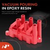 A-Premium (Red) Engine Ignition Coil Pack Compatible with Ford F-150,