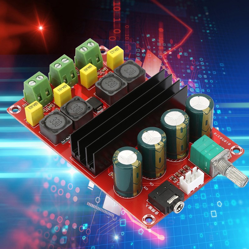 DC12-24V High Power 2*100W Dual Channel Digital Amplifier Audio Board