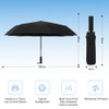 Paraguas Plegable Automático Reforzado,Paraguas Plegable de la luvia y Sombrilla