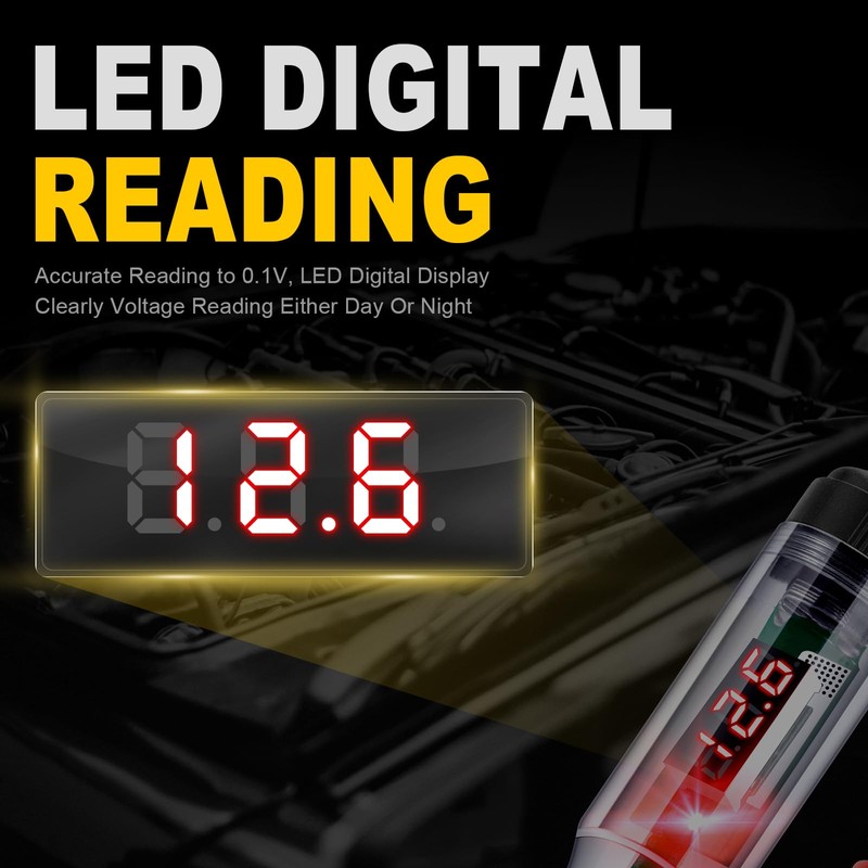 WINAMOO Automotive Test Light 5-90V Digital LED Circuit Tester with
