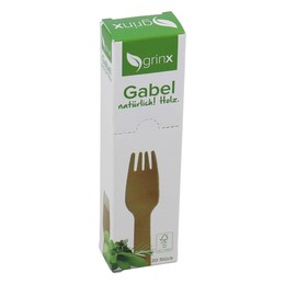 grinx Wooden Forks Pack of 20