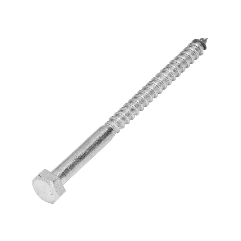 304 Stainless Steel Half Thread Bolt Wood Hex Lag Screws