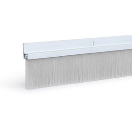 TMH Door Brush Sweep, White Door Sweep for Bottom of Door, 60" Door Sweeps for Exterior Doors Easy Install Weatherproof Brush – Commercial Door Sweep for Superior Protection - 1.375" x 60 Inches