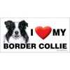 I (Heart) Love my BORDER COLLIE LARGE Car Fridge Dog