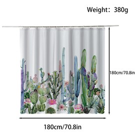 FAIRYGATE Bathroom Curtain Shower Curtain Digital Printing Home Garden Waterproof Shower Curtains Liner Quick-Dry Washable for Shower Stall Bathroom with 12 Hooks B8518