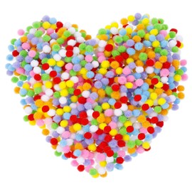 metagio Pompoms for Crafts, Pack of 1000 Mini Pom Poms, 8 mm Pom Poms for Craft Making, Pompoms Balls for Children, Colourful Pompoms for Easter, DIY Creative Craft Decorations